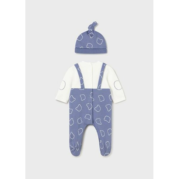 Παιδικό φορμάκι σαλοπέτα με καπέλο μπλε Mayoral 13-02673-080 - Image 3