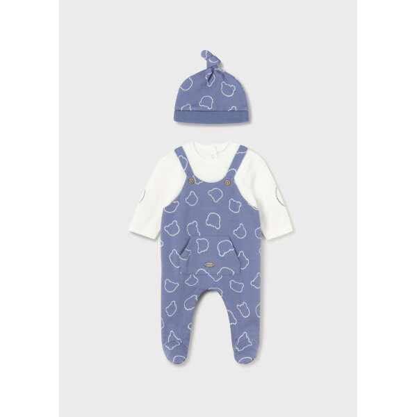 Παιδικό φορμάκι σαλοπέτα με καπέλο μπλε Mayoral 13-02673-080 - Image 1