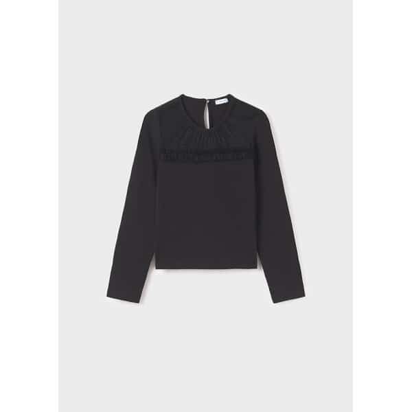 ΠΑΙΔΙΚΗ ΜΠΛΟΥΖΑ ΜΕ ΤΟΥΛΙ ΜΑΥΡΗ ΚΟΡΙΤΣΙ MAYORAL 13-07043-068 - Image 1