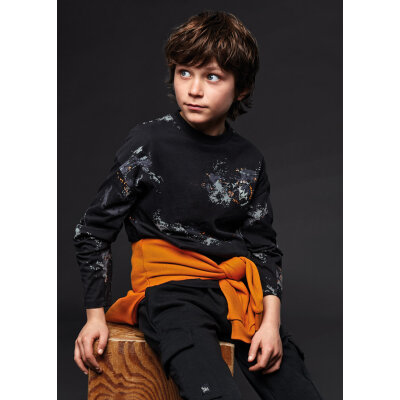 ΠΑΙΔΙΚΗ ΜΠΛΟΥΖΑ  ΜΑΥΡΗ ΣΤΑΜΠΩΤΗ ΑΓΟΡΙ MAYORAL 13-07063-040