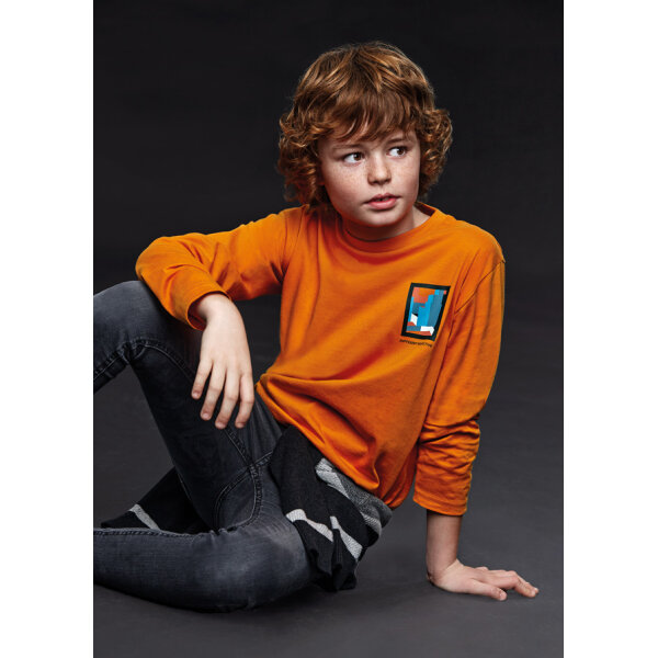 ΠΑΙΔΙΚΗ ΜΠΛΟΥΖΑ ΠΟΡΤΟΚΑΛΙ ΣΤΑΜΠΩΤΗ ΑΓΟΡΙ MAYORAL 13-07067-053 - Image 1