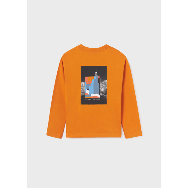 ΠΑΙΔΙΚΗ ΜΠΛΟΥΖΑ ΠΟΡΤΟΚΑΛΙ ΣΤΑΜΠΩΤΗ ΑΓΟΡΙ MAYORAL 13-07067-053 - Image 3