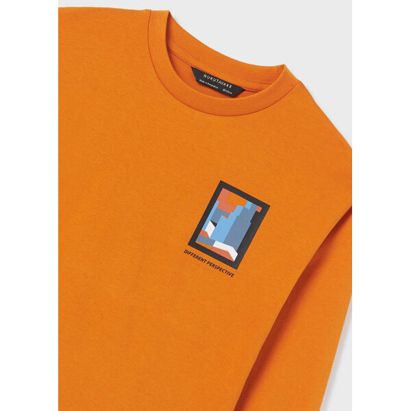 ΠΑΙΔΙΚΗ ΜΠΛΟΥΖΑ ΠΟΡΤΟΚΑΛΙ ΣΤΑΜΠΩΤΗ ΑΓΟΡΙ MAYORAL 13-07067-053 - Image 4