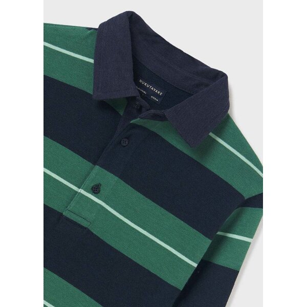 ΠΑΙΔΙΚΗ ΜΠΛΟΥΖΑ ΠΟΛΟ ΜΕ ΡΙΓΕΣ ΠΡΑΣΙΝΟ ΑΓΟΡΙ MAYORAL 13-07182-039 - Image 2