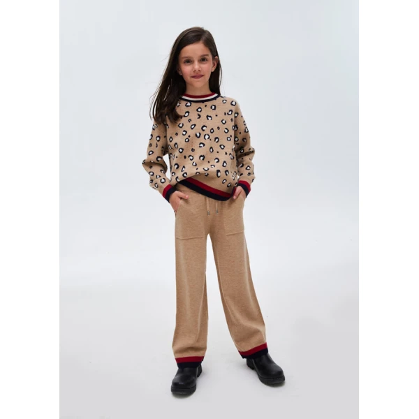 ΠΑΙΔΙΚΟ ΣΕΤ ΠΑΝΤΕΛΟΝΙ ΠΛΕΧΤΟ ΜΠΕΖ PRINT ΚΟΡΙΤΣΙ  MAYORAL 13-07514-050 - Image 2