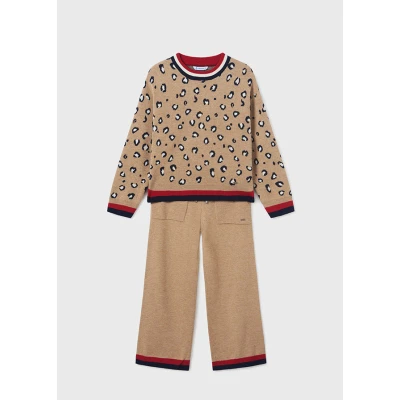 ΠΑΙΔΙΚΟ ΣΕΤ ΠΑΝΤΕΛΟΝΙ ΠΛΕΧΤΟ ΜΠΕΖ PRINT ΚΟΡΙΤΣΙ  MAYORAL 13-07514-050