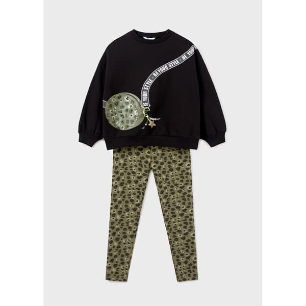 ΠΑΙΔΙΚΟ ΣΕΤ ΚΟΛΑΝ ΣΤΑΜΠΩΤΟ ΜΑΥΡΟ ΚΟΡΙΤΣΙ MAYORAL 13-07748-052 - Image 1