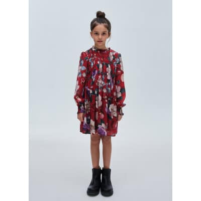 ΠΑΙΔΙΚΟ ΦΟΡΕΜΑ ΚΟΚΚΙΝΟ FLORAL ΚΟΡΙΤΣΙ MAYORAL 13-07955-090