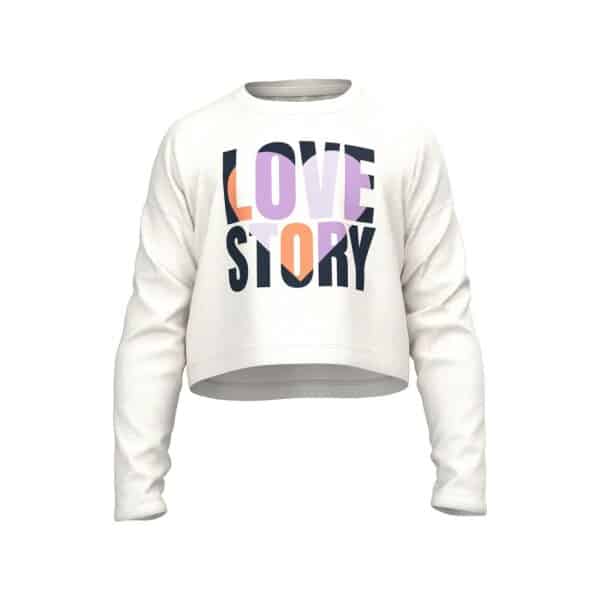 ΠΑΙΔΙΚΗ ΜΠΛΟΥΖΑ ΛΕΥΚΗ CROP ΚΟΡΙΤΣΙ NAME IT 13222408 - Image 1