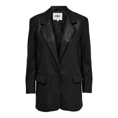 ΓΥΝΑΙΚΕΙΟ ΣΑΚΑΚΙ ΜΑΥΡΟ ONLY LEATHER BLAZER TLR 15266893