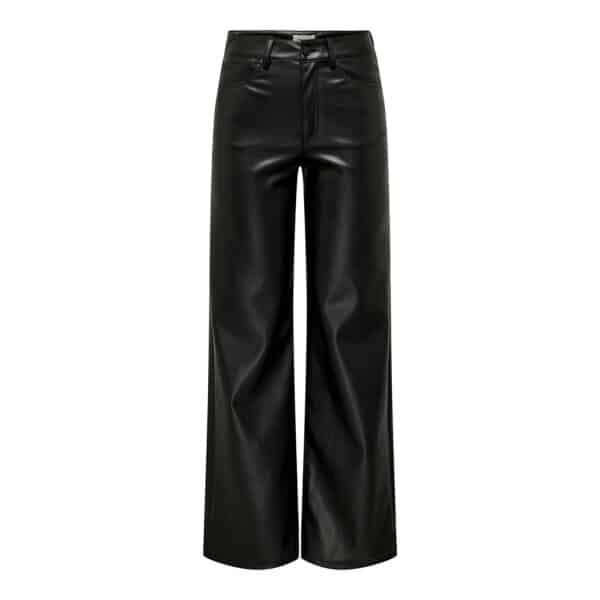 ΓΥΝΑΙΚΕΙΟ ΠΑΝΤΕΛΟΝΙ ΔΕΡΜΑΤΙΝΟ ONLY MADISON HW WIDE FAUX LEATH BLACK 15311798 - Image 1