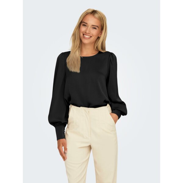 ΓΥΝΑΙΚΕΙΑ ΜΠΛΟΥΖΑ ΜΑΥΡΗ ONLYJOVANA RUBY LS O-NECK TOP 15303495 - Image 1