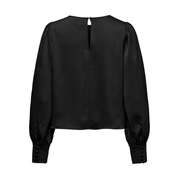 ΓΥΝΑΙΚΕΙΑ ΜΠΛΟΥΖΑ ΜΑΥΡΗ ONLYJOVANA RUBY LS O-NECK TOP 15303495 - Image 4