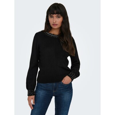 ΓΥΝΑΙΚΕΙΟ ΠΟΥΛΟΒΕΡ ΜΑΥΡΟ ONLY ALESSIA LS BLING O-NECKKNT NC24 15302060