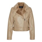 ΓΥΝΑΙΚΕΙΟ ΔΕΡΜΑΤΙΝΟ ΜΠΟΥΦΑΝ ΜΠΕΖ VERO MODA SHORT COATED JACKET 10250405 - Image 5
