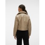 ΓΥΝΑΙΚΕΙΟ ΔΕΡΜΑΤΙΝΟ ΜΠΟΥΦΑΝ ΜΠΕΖ VERO MODA SHORT COATED JACKET 10250405 - Image 3