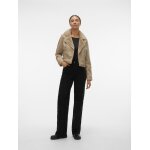 ΓΥΝΑΙΚΕΙΟ ΔΕΡΜΑΤΙΝΟ ΜΠΟΥΦΑΝ ΜΠΕΖ VERO MODA SHORT COATED JACKET 10250405 - Image 4