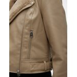 ΓΥΝΑΙΚΕΙΟ ΔΕΡΜΑΤΙΝΟ ΜΠΟΥΦΑΝ ΜΠΕΖ VERO MODA SHORT COATED JACKET 10250405 - Image 6
