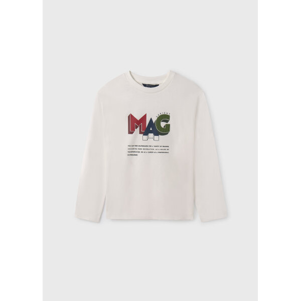 mplouza-stampote-bambaki-bci-gori-krem-XL-4 ΠΑΙΔΙΚΗ ΜΠΛΟΥΖΑ ΕΚΡΟΥ ΑΓΟΡΙ MAYORAL 13-07075-091 - Image 1