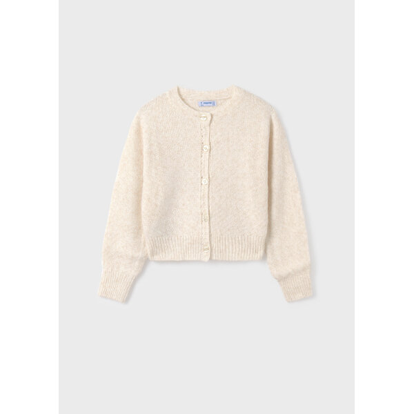 zaketa-plekte-koritsi-aspro-XL-4 ΠΑΙΔΙΚΗ ΖΑΚΕΤΑ ΠΛΕΧΤΗ ΛΕΥΚΗ ΚΟΡΙΤΣΙ MAYORAL 13-07311-046 - Image 1