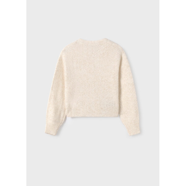 zaketa-plekte-koritsi-aspro-XL-5 ΠΑΙΔΙΚΗ ΖΑΚΕΤΑ ΠΛΕΧΤΗ ΛΕΥΚΗ ΚΟΡΙΤΣΙ MAYORAL 13-07311-046 - Image 2