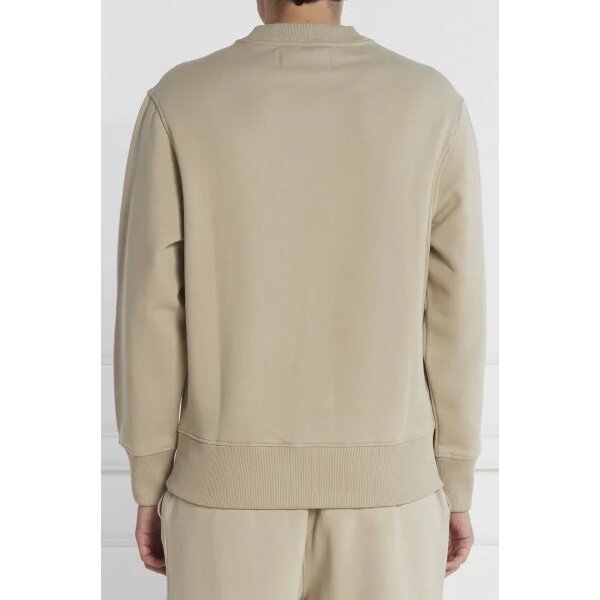 Ανδρική Φούτερ CALVIN KLEIN J30J324113 MONOLOGO STENCIL CREW Εκρού - Image 3