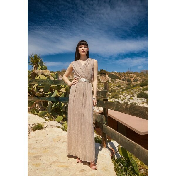 Πλισέ φόρεμα κρουαζέ 08.38131  Desiree - Image 1