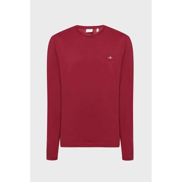 Ανδρική Μπλούζα GANT REG SHIELD LS 2004049 Μπορντώ - Image 1