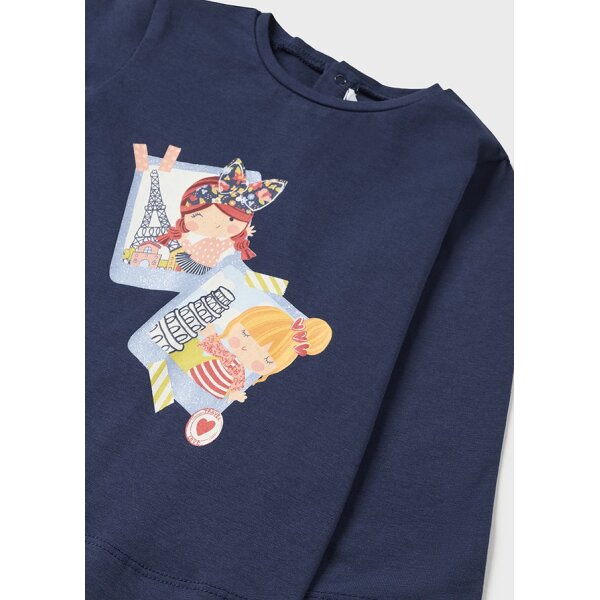 ΠΑΙΔΙΚΗ ΜΠΛΟΥΖΑ ΜΕ ΣΤΑΜΠΑ ΜΠΛΕ MAYORAL 13-02012-013 - Image 3