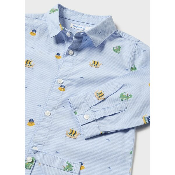 ΠΑΙΔΙΚΟ ΠΟΥΚΑΜΙΣΟ ΓΑΛΑΖΙΟ MAYORAL 13-02176-052 - Image 3