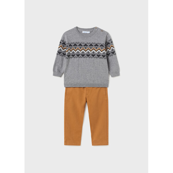 ΠΑΙΔΙΚΟ ΣΕΤ ΠΑΝΤΕΛΟΝΙ ΜΕ ΖΕΡΣΕΥ ΓΚΡΙ  MAYORAL 13-02544-074 - Image 1