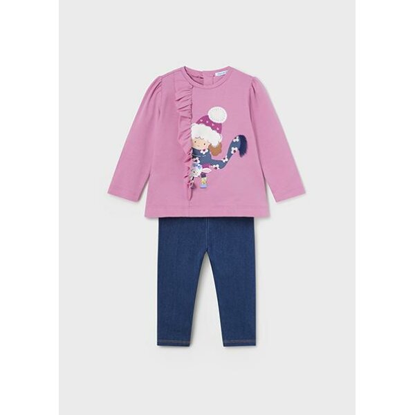 ΠΑΙΔΙΚΟ ΣΕΤ ΚΟΛΑΝ ΠΛΕΚΤΟ DENIM ΡΟΖ MAYORAL 13-02770-092 - Image 2