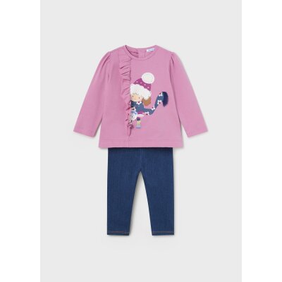 ΠΑΙΔΙΚΟ ΣΕΤ ΚΟΛΑΝ ΠΛΕΚΤΟ DENIM ΡΟΖ MAYORAL 13-02770-092