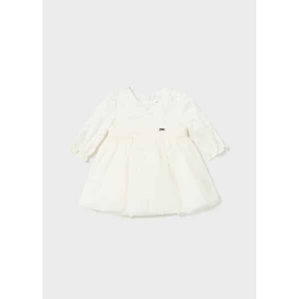 13-02855-024-L-4 Παιδικό Φόρεμα με Τούλι Εκρού Mayoral 13-02855-024 - Image 1