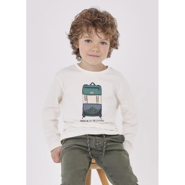 13-04028-087-L-1 ΠΑΙΔΙΚΗ ΜΠΛΟΥΖΑ ΕΚΡΟΥ ΜΕ ΤΥΠΩΜΑ MAYORAL 13-04028-087 - Image 1