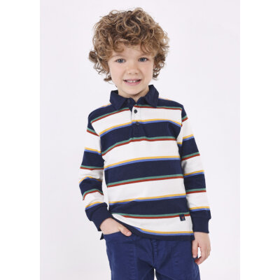 ΠΑΙΔΙΚΗ ΜΠΛΟΥΖΑ ΠΟΛΟ ΜΕ ΡΙΓΕΣ ΜΠΛΕ MAYORAL 13-04102-037