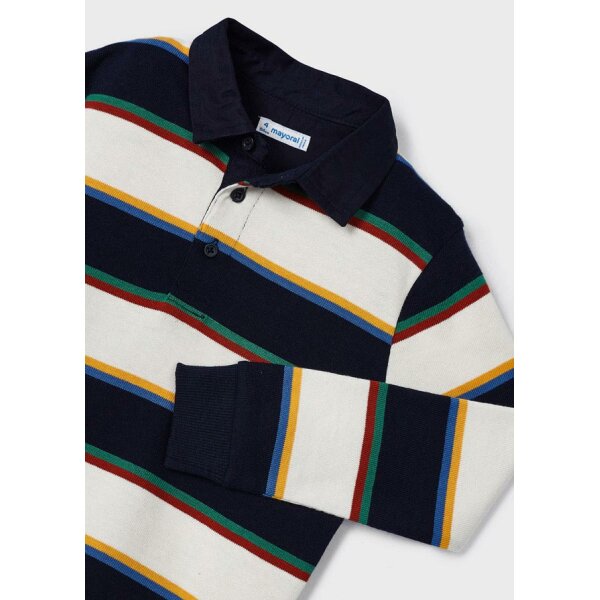 13-04102-037-L-6 ΠΑΙΔΙΚΗ ΜΠΛΟΥΖΑ ΠΟΛΟ ΜΕ ΡΙΓΕΣ ΜΠΛΕ MAYORAL 13-04102-037 - Image 4