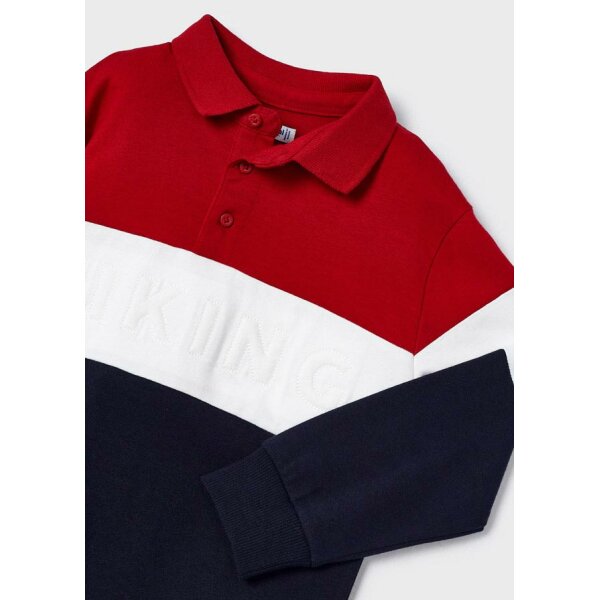 ΠΑΙΔΙΚΗ ΜΠΛΟΥΖΑ ΠΟΛΟ COLOR BLOCK ΚΟΚΚΙΝΟ MAYORAL 13-04104-049 - Image 4