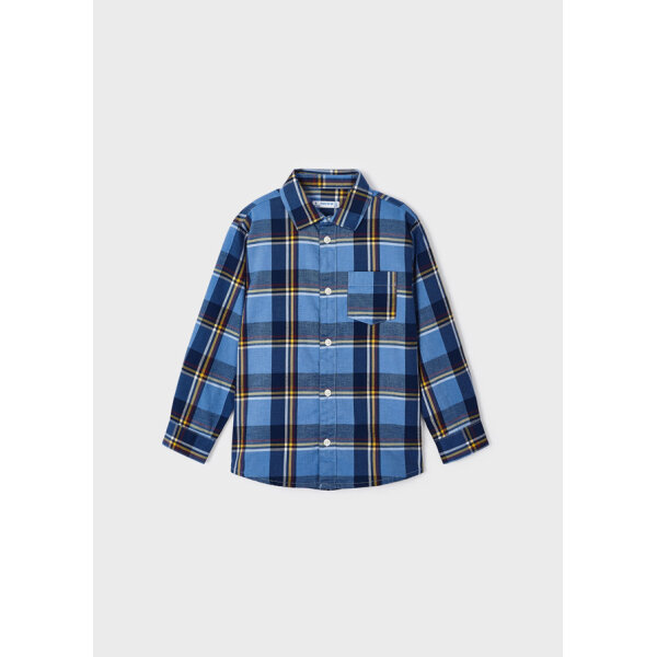 13-04111-065-L-4 ΠΑΙΔΙΚΟ ΠΟΥΚΑΜΙΣΟ ΚΑΡΟ ΜΠΛΕ MAYORAL 13-04111-065 - Image 3