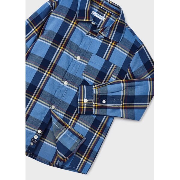 13-04111-065-L-6 ΠΑΙΔΙΚΟ ΠΟΥΚΑΜΙΣΟ ΚΑΡΟ ΜΠΛΕ MAYORAL 13-04111-065 - Image 4