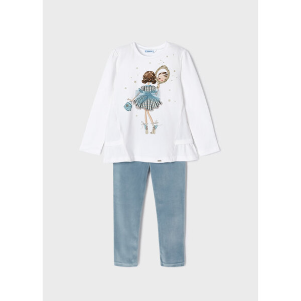 13-04785-042-L-4 ΠΑΙΔΙΚΟ ΣΕΤ ΜΕ ΚΟΛΑΝ ΒΕΛΟΥΤΕ ΜΠΛΕ MAYORAL  13-04785-042 - Image 1