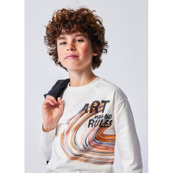 13-07068-058-L-2 ΠΑΙΔΙΚΗ ΜΠΛΟΥΖΑ ΕΚΡΟΥ ''NO RULES'' MAYORAL 13-07068-058 - Image 1