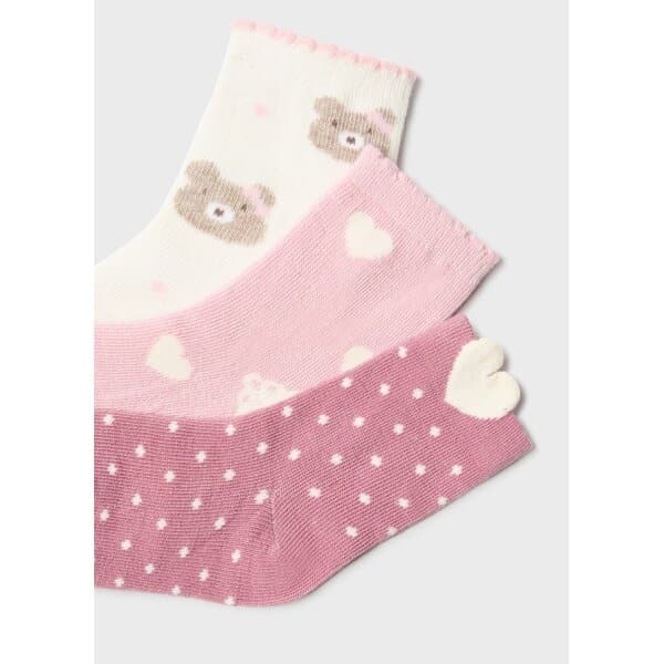 ΠΑΙΔΙΚΟ ΣΕΤ 3 ΚΑΛΤΣΑΚΙΑ ΡΟΖ MAYORAL 13-10526-094 - Image 2