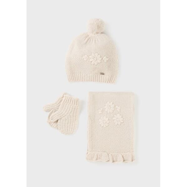 13-10535-016-L-4 ΠΑΙΔΙΚΟ ΣΕΤ ΣΚΟΥΦΟΣ ΚΑΣΚΟΛ ΓΑΝΤΙΑ ΕΚΡΟΥ MAYORAL 13-10535-016 - Image 1