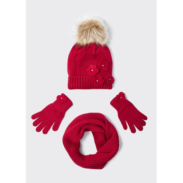 13-10597-010-L-4 ΠΑΙΔΙΚΟ ΣΕΤ ΣΚΟΥΦΟΣ ΚΑΣΚΟΛ ΚΟΚΚΙΝΟ  MAYORAL 13-10597-010 - Image 1