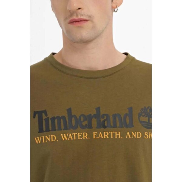 Ανδρική Μπλούζα Timberland Apparel top LS TB0A5VM13021 Πράσινο - Image 3
