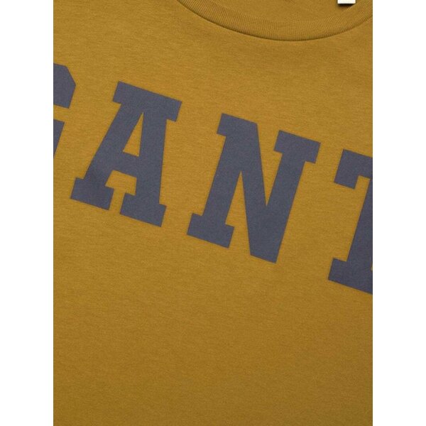 2003213-254_2 Ανδρική Μπλούζα GANT LOGO SS 2003213 Καφέ - Image 3