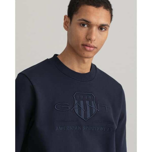 Ανδρική Φούτερ GANT REG TONAL SHIELD 2036017 Μπλε - Image 2