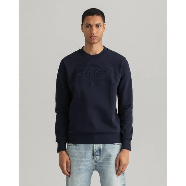 Ανδρική Φούτερ GANT REG TONAL SHIELD 2036017 Μπλε - Image 6