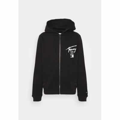 Ανδρική Φούτερ ΖΑΚΕΤΑ TOMMY JEANS DM0DM17793 REG TOMMY SPRAY PAINT Μαύρο